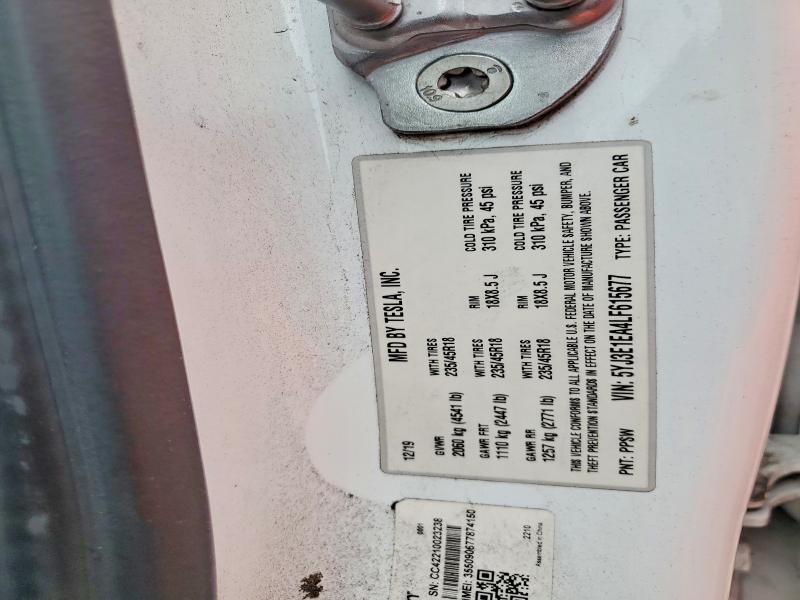 Aukcja sprzedaży 2020 Tesla Model 3, vin: 5YJ3E1EA4LF615677, numer aukcji: 46028936