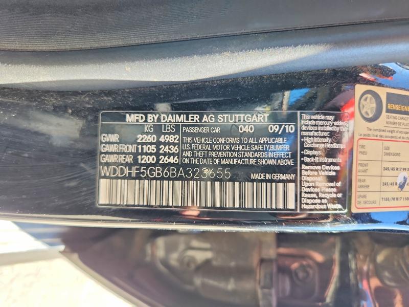 47326056 :رقم المزاد ، WDDHF5GB6BA323655 vin ، 2011 Mercedes-benz E مزاد بيع