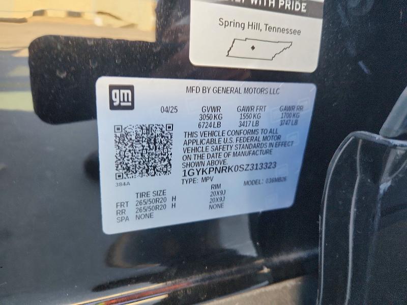 Продаж на аукціоні авто 2025 Cadillac Lyriq, vin: 1GYKPNRK0SZ313323, номер лоту: 78316735