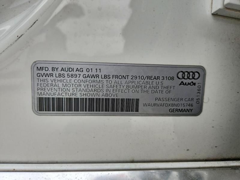 Продажа на аукционе авто 2011 Audi A8, vin: WAURVAFDXBN015746, номер лота: 41896956