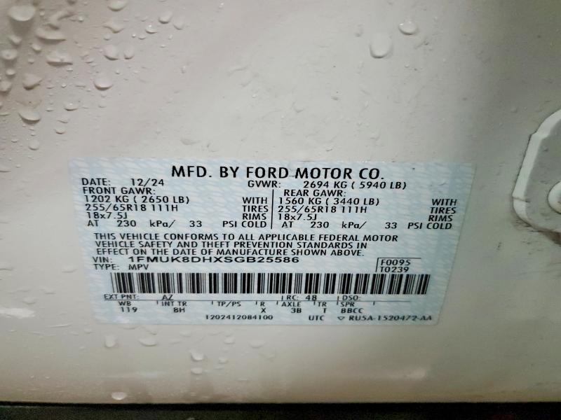 Продажа на аукционе авто 2025 Ford Explorer, vin: 1FMUK8DHXSGB25586, номер лота: 41927176
