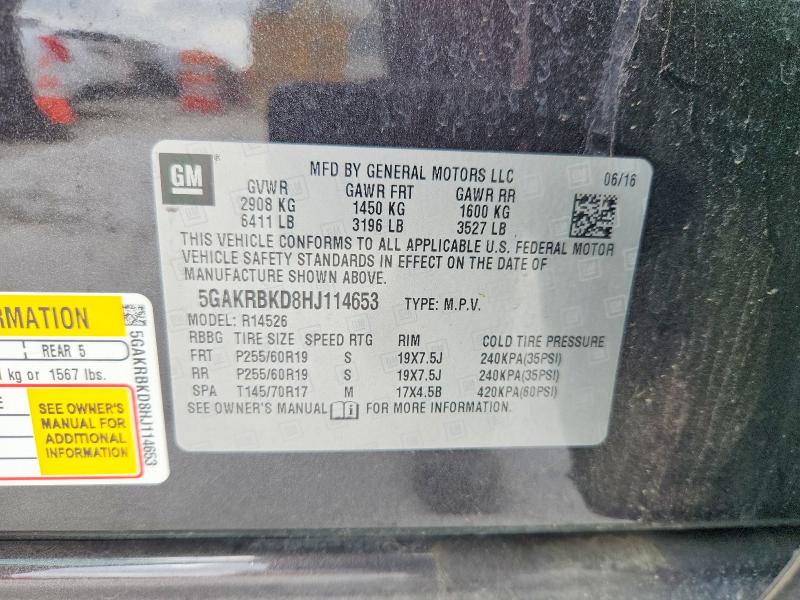 Продаж на аукціоні авто 2017 Buick Enclave, vin: 5GAKRBKD8HJ114653, номер лоту: 79916215