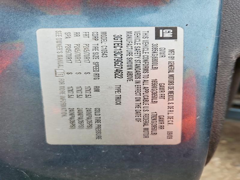 45531026 :رقم المزاد ، 3GTEC13C79G274622 vin ، 2009 Gmc Sierra مزاد بيع