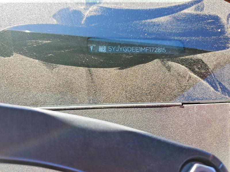 47233896 :رقم المزاد ، 5YJYGDEE1MF172815 vin ، 2021 Tesla Model Y مزاد بيع