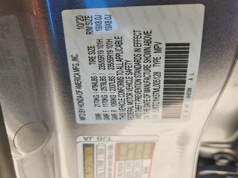 Продаж на аукціоні авто 2021 Acura Rdx, vin: 5J8TC1H37ML005128, номер лоту: 45778426