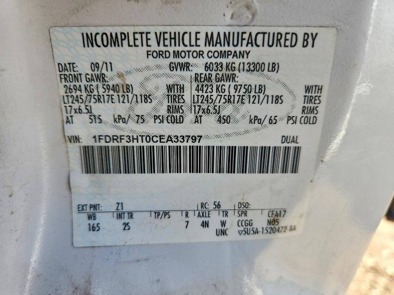 Aukcja sprzedaży 2012 Ford F350, vin: 1FDRF3HT0CEA33797, numer aukcji: 45528096