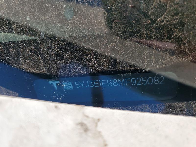 Auction sale of the 2021 Tesla Model 3, vin: 5YJ3E1EB8MF925082, lot number: 47694836