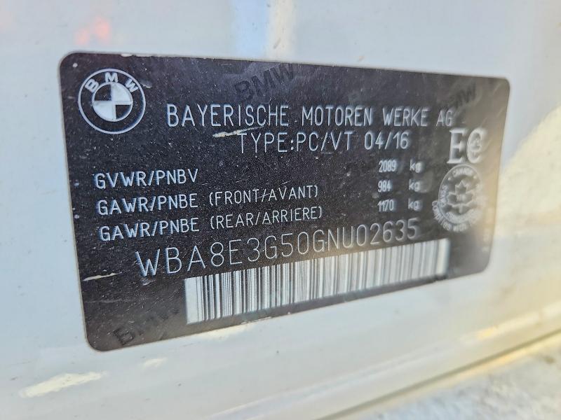 Aukcja sprzedaży 2016 Bmw 328, vin: WBA8E3G50GNU02635, numer aukcji: 46029296