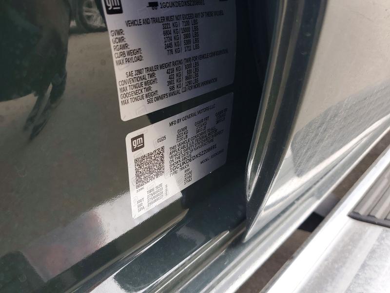 2025 Chevrolet Silverado მანქანა იყიდება აუქციონზე, vin: 1GCUKDEDXSZ208691, აუქციონის ნომერი: 79600335