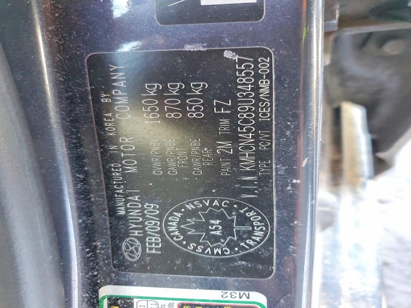 Auction sale of the 2009 Hyundai Accent, vin: KMHCN45C89U348557, lot number: 47925586