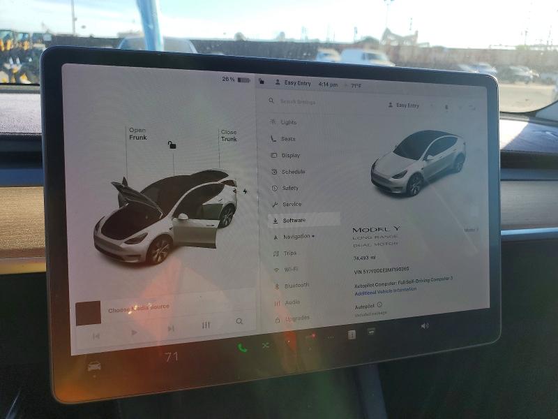 79628855 :رقم المزاد ، 5YJYGDEE2MF196265 vin ، 2021 Tesla Model Y مزاد بيع