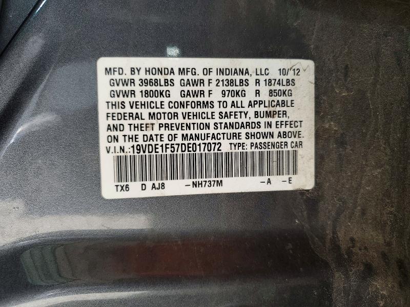 Aukcja sprzedaży 2013 Acura Ilx, vin: 19VDE1F57DE017072, numer aukcji: 41641766