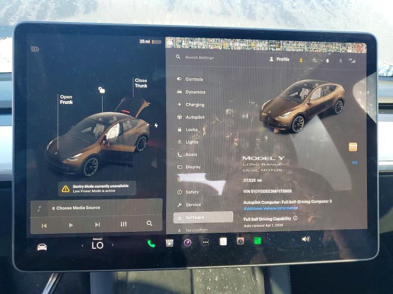 79197035 :رقم المزاد ، 5YJYGDEE3MF173805 vin ، 2021 Tesla Model Y مزاد بيع