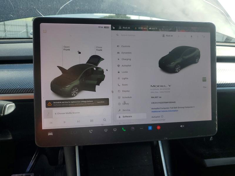 Aukcja sprzedaży 2021 Tesla Model Y, vin: 5YJYGDEE6MF089445, numer aukcji: 78096835