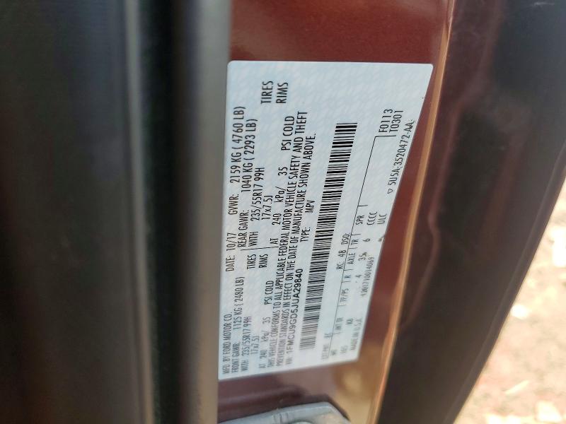 Aukcja sprzedaży 2018 Ford Escape, vin: 1FMCU9GD5JUA29840, numer aukcji: 47814646