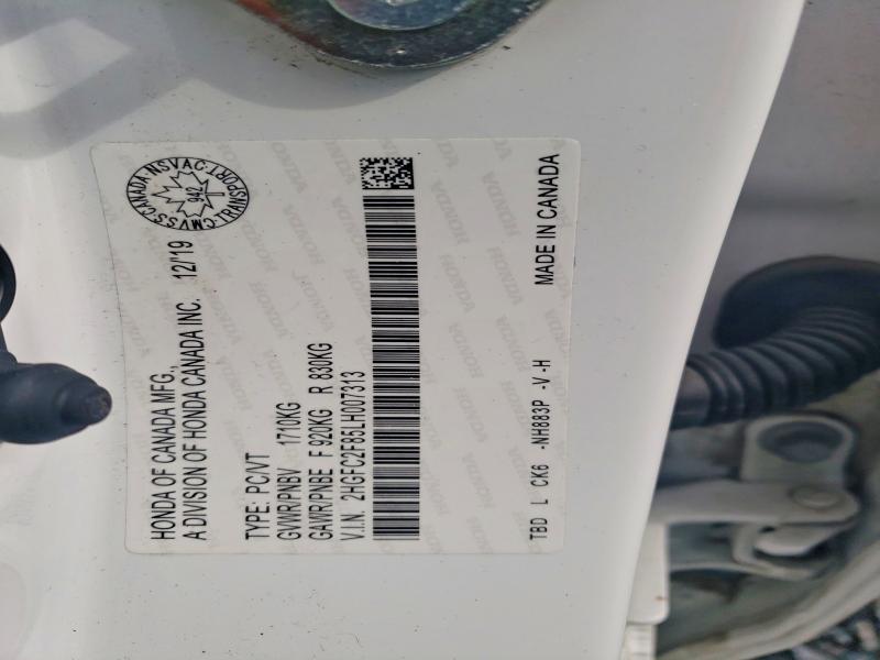 Продаж на аукціоні авто 2020 Honda Civic, vin: 2HGFC2F85LH007313, номер лоту: 45619456