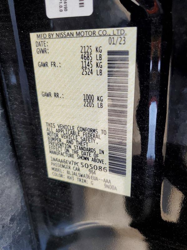 Продаж на аукціоні авто 2023 Nissan Maxima, vin: 1N4AA6EV7PC505086, номер лоту: 79897355