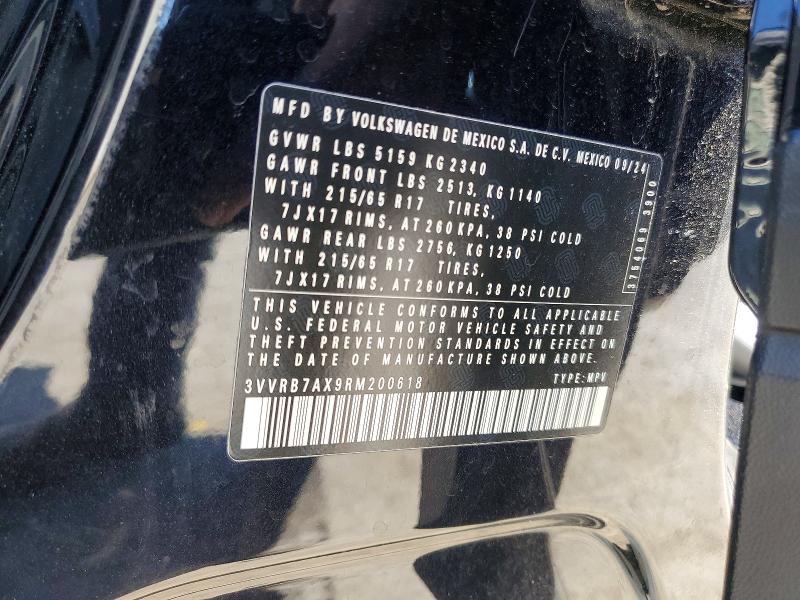 45785196 :رقم المزاد ، 3VVRB7AX9RM200618 vin ، 2024 Volkswagen Tiguan مزاد بيع