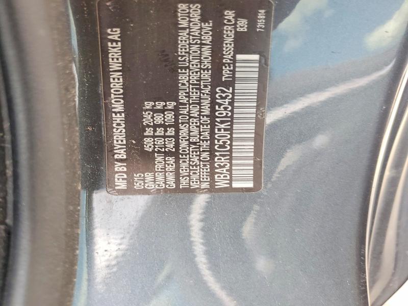 41812926 :رقم المزاد ، WBA3R1C50FK195432 vin ، 2015 Bmw 435 مزاد بيع