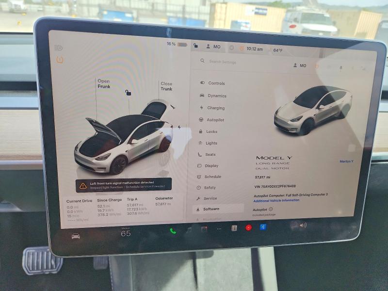 47912826 :رقم المزاد ، 7SAYGDEE2PF676488 vin ، 2023 Tesla Y مزاد بيع