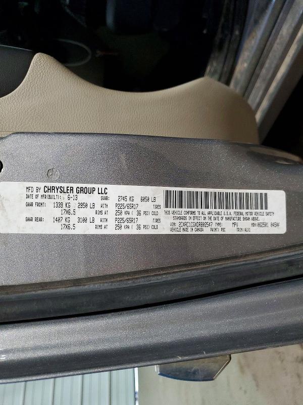 Auction sale of the 2013 Chrysler Town & Country, vin: 2C4RC1CGXDR802547, lot number: 46738596