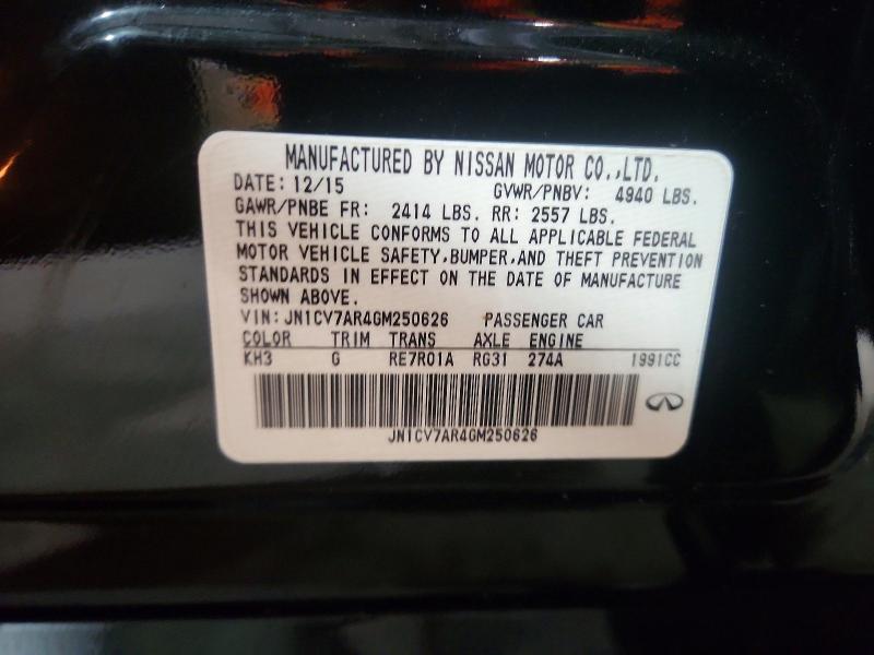 Aukcja sprzedaży 2016 Infiniti Q50, vin: JN1CV7AR4GM250626, numer aukcji: 42013526