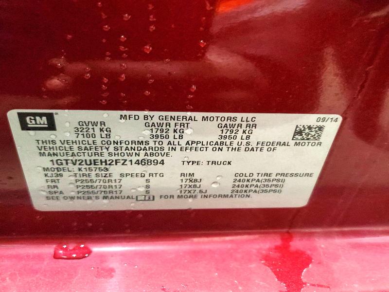 Продаж на аукціоні авто 2015 Gmc Sierra, vin: 1GTV2UEH2FZ146894, номер лоту: 79464245