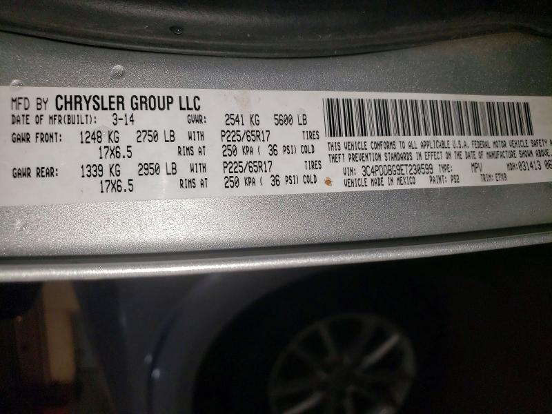 Продажа на аукционе авто 2014 Dodge Journey, vin: 3C4PDDBG9ET230599, номер лота: 76899795