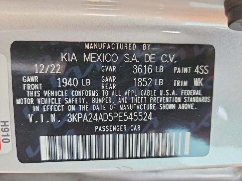 Продаж на аукціоні авто 2023 Kia Rio, vin: 3KPA24AD5PE545524, номер лоту: 48174426