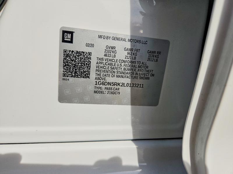 46486576 :رقم المزاد ، 1G6DN5RK2L0133211 vin ، 2020 Cadillac Ct5 مزاد بيع