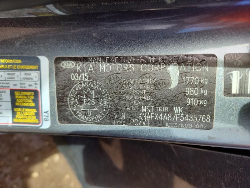 2015 Kia Forte მანქანა იყიდება აუქციონზე, vin: KNAFX4A87F5435768, აუქციონის ნომერი: 46667566