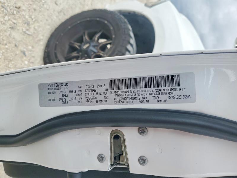 47849696 :رقم المزاد ، 1C6RR7MT4HS831213 vin ، 2017 Ram 1500 مزاد بيع