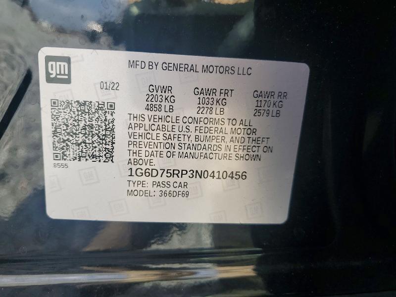 Aukcja sprzedaży 2022 Cadillac Ct4-v, vin: 1G6D75RP3N0410456, numer aukcji: 79925785