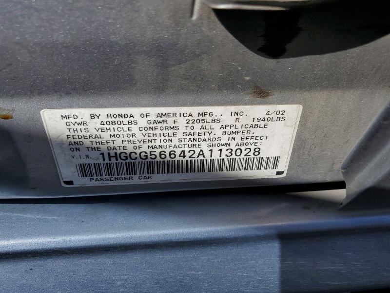 Продажа на аукционе авто 2002 Honda Accord, vin: 1HGCG56642A113028, номер лота: 47134936
