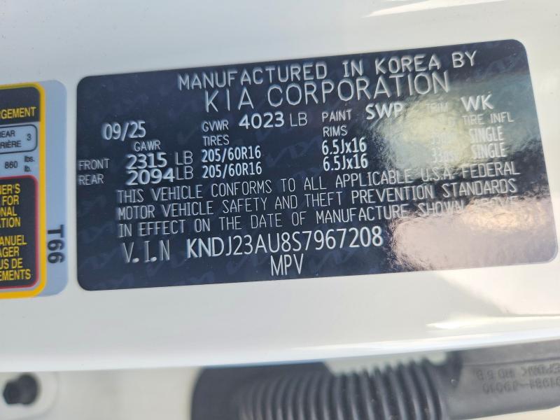 2025 Kia Soul მანქანა იყიდება აუქციონზე, vin: KNDJ23AU8S7967208, აუქციონის ნომერი: 79676765