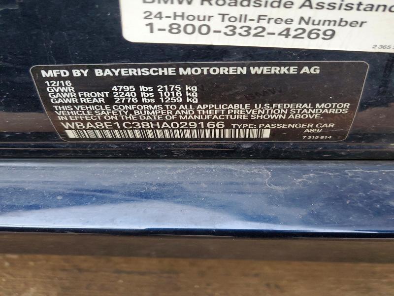 2017 Bmw 330e მანქანა იყიდება აუქციონზე, vin: WBA8E1C38HA029166, აუქციონის ნომერი: 45491556