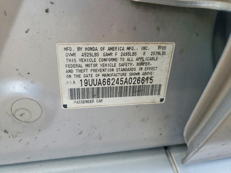 Продаж на аукціоні авто 2005 Acura Tl, vin: 19UUA66245A026615, номер лоту: 47294646