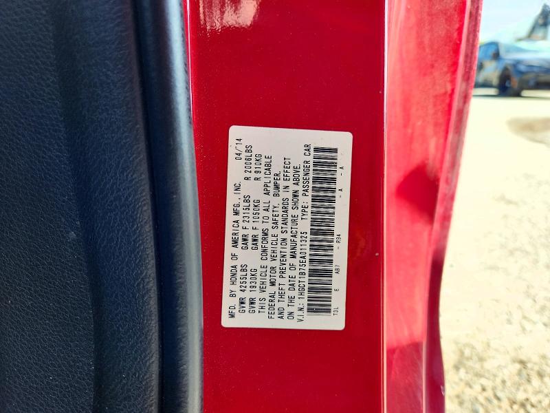 Продажа на аукционе авто 2014 Honda Accord, vin: 1HGCT1B75EA011325, номер лота: 47588546