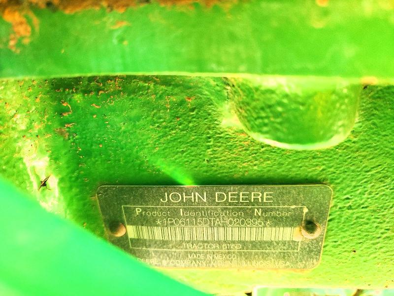 45842226 :رقم المزاد ، 1P06115DTAH020395 vin ، 2010 John Deere 6115d مزاد بيع