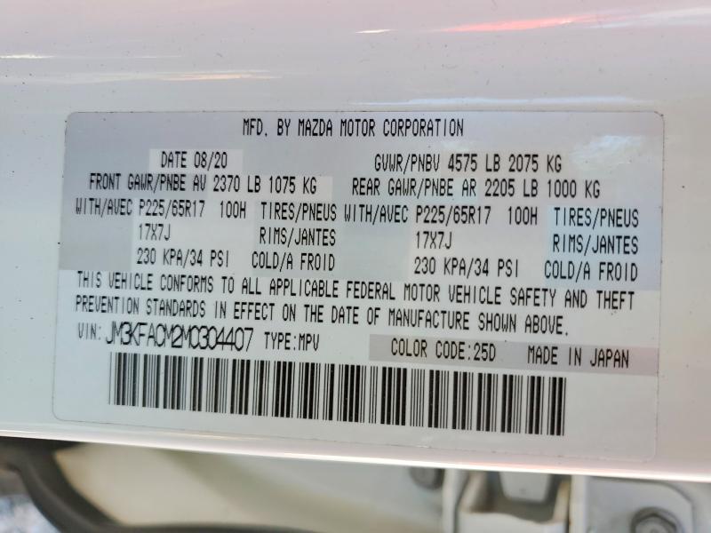 Продаж на аукціоні авто 2021 Mazda Cx-5, vin: JM3KFACM2M0304407, номер лоту: 46024386