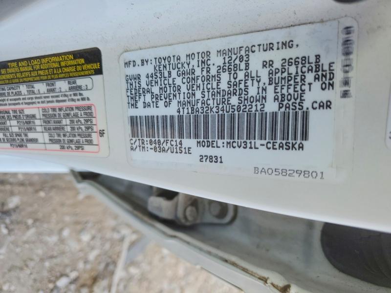 Продажа на аукционе авто 2004 Toyota Camry, vin: 4T1BA32K34U502212, номер лота: 79555185