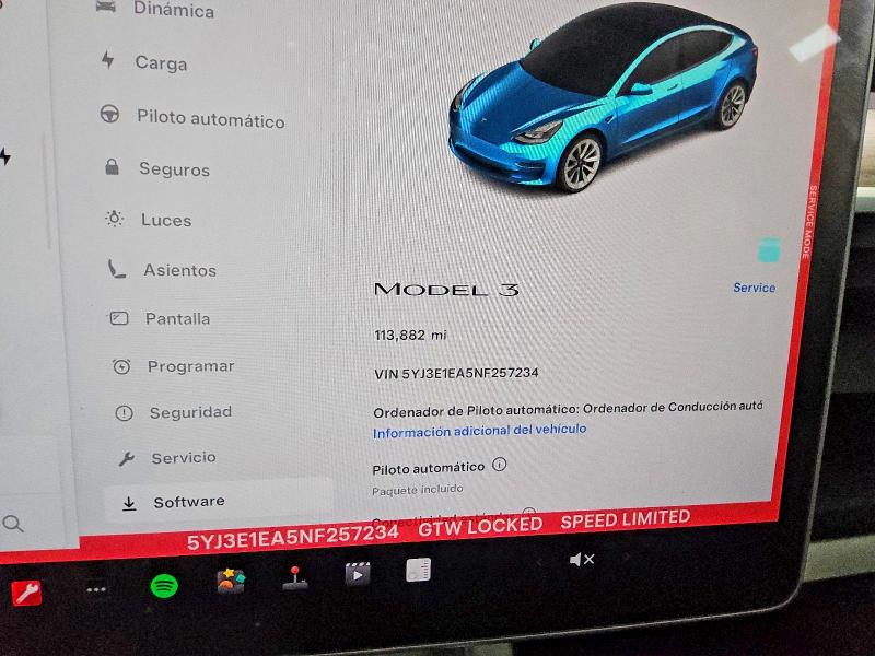 Aukcja sprzedaży 2022 Tesla Model 3, vin: 5YJ3E1EA5NF257234, numer aukcji: 78691045