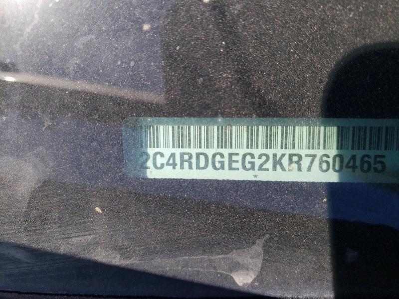 Продаж на аукціоні авто 2019 Dodge Grand Caravan, vin: 2C4RDGEG2KR760465, номер лоту: 46630196