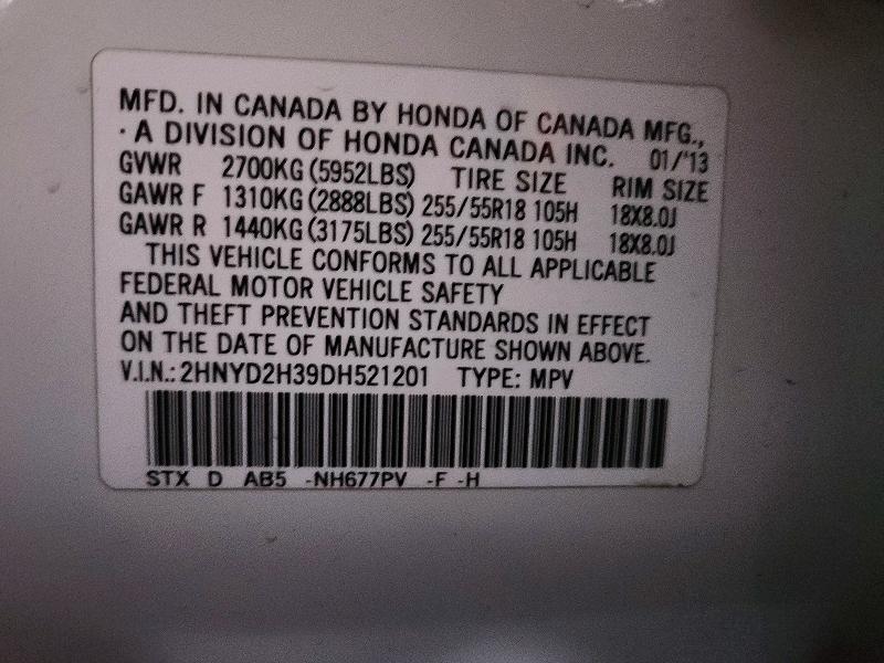 2013 Acura Mdx მანქანა იყიდება აუქციონზე, vin: 2HNYD2H39DH521201, აუქციონის ნომერი: 46382726