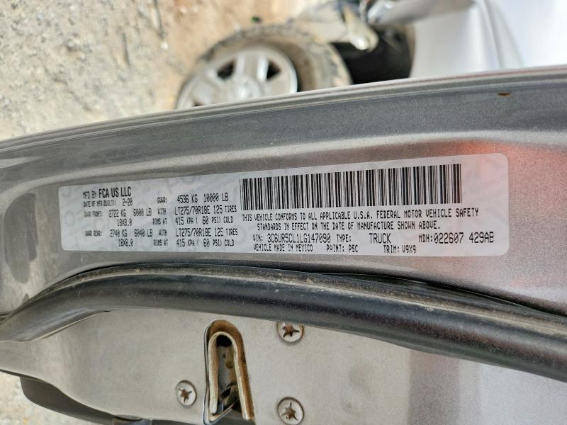 Продаж на аукціоні авто 2020 Ram 2500, vin: 3C6UR5CL1LG147090, номер лоту: 47998306