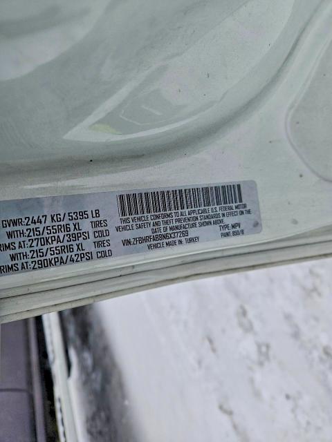 96765655 :رقم المزاد ، ZFBHRFAB8N6X37269 vin ، 2022 Ram Promaster City مزاد بيع