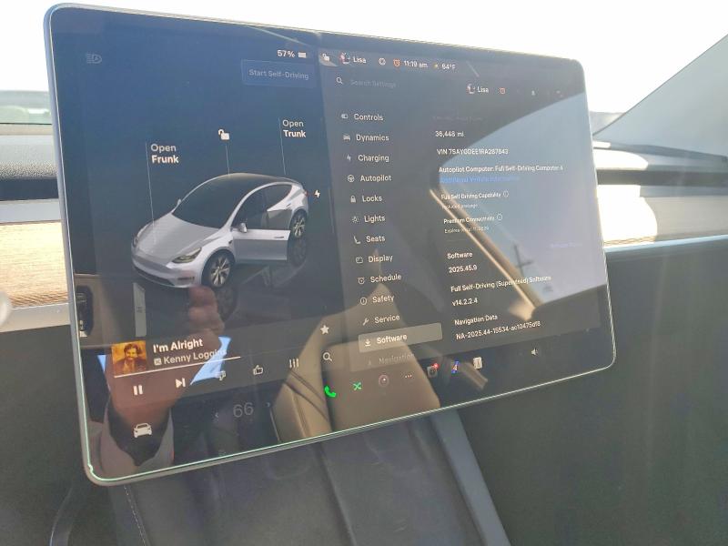 41965796 :رقم المزاد ، 7SAYGDEE1RA287843 vin ، 2024 Tesla Model Y مزاد بيع