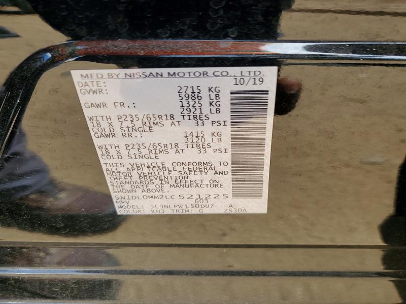 Продажа на аукционе авто 2020 Infiniti Qx60, vin: 5N1DL0MM2LC521225, номер лота: 47521786