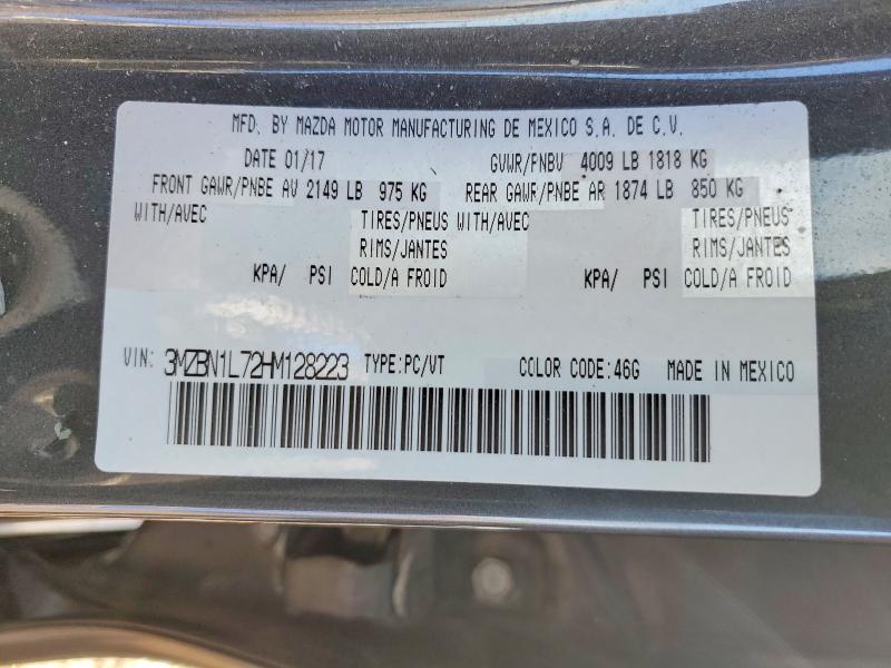45538136 :رقم المزاد ، 3MZBN1L72HM128223 vin ، 2017 Mazda 3 مزاد بيع