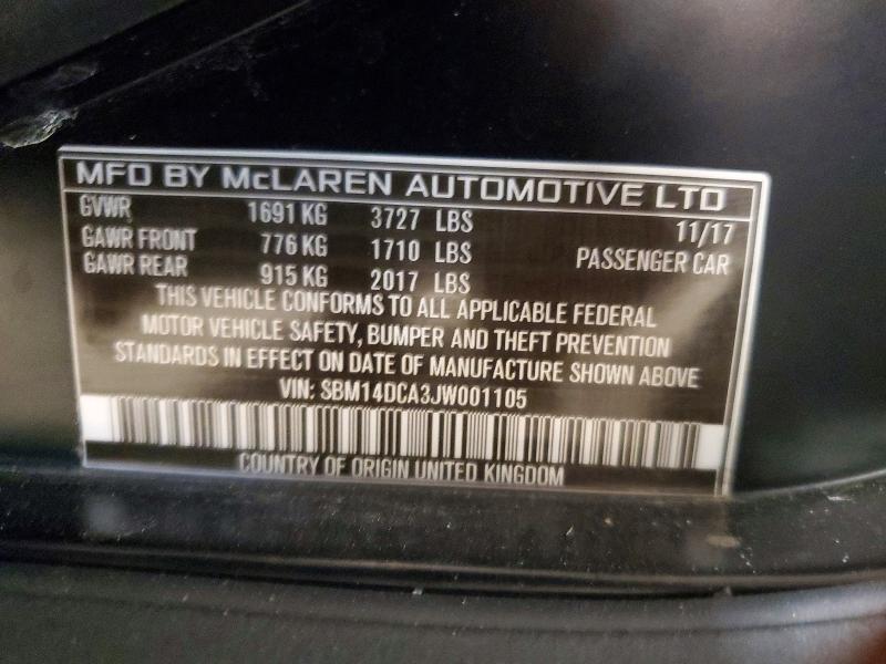 Продажа на аукционе авто 2018 Mclaren Automotive 720s, vin: SBM14DCA3JW001105, номер лота: 46610616